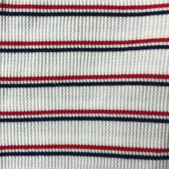 SO White with Red & Blue Stripes Henley Tank - Picture 6 of 6